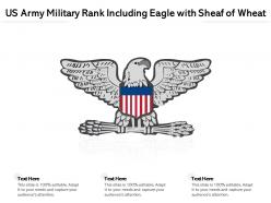Us army military rank including eagle with sheaf of wheat