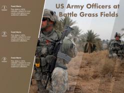 Us army officers at battle grass fields