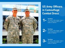 Us army officers in camouflage combat dress