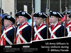 Us army officers in service uniform during military parade