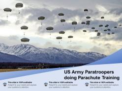 Us army paratroopers doing parachute training