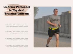 Us army personnel in physical training uniform