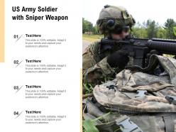Us army soldier with sniper weapon