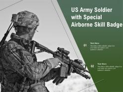Us army soldier with special airborne skill badge
