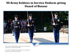 Us army soldiers in service uniform giving guard of honour
