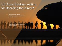 Us army soldiers waiting for boarding the aircraft