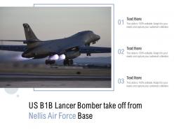 Us b1b lancer bomber take off from nellis air force base
