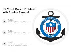 Us coast guard emblem with anchor symbol
