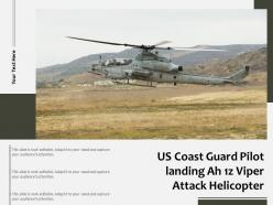 Us coast guard pilot landing ah 1z viper attack helicopter