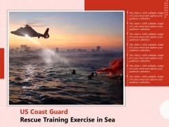 US Coast Guard Rescue Training Exercise In Sea