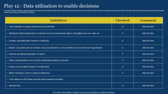 US Digital Services Management Play 12 Data Utilization To Enable Decisions