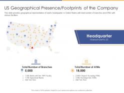 Us geographical presence footprints of the company post initial public offering equity ppt graphics