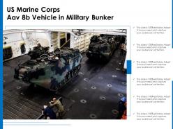Us marine corps aav 8b vehicle in military bunker