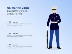 Us marine corps blue dress uniform with m16 rifle