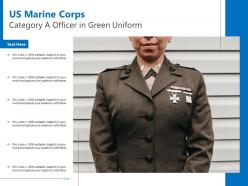Us marine corps category a officer in green uniform