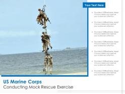 Us marine corps conducting mock rescue exercise