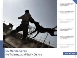 Us marine corps k9 training at military centre