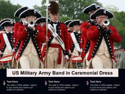 Us military army band in ceremonial dress