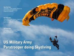 Us military army paratrooper doing skydiving