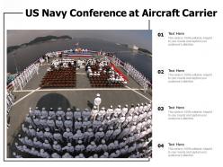 Us navy conference at aircraft carrier