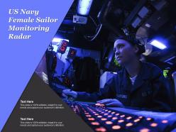 Us navy female sailor monitoring radar