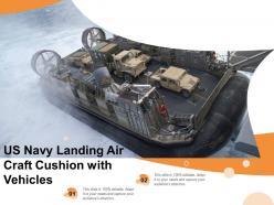 Us navy landing air craft cushion with vehicles
