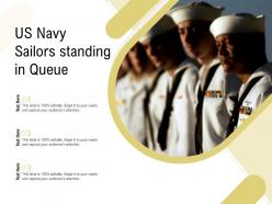 Us navy sailors standing in queue