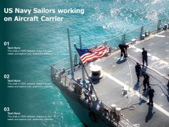 Us navy sailors working on aircraft carrier