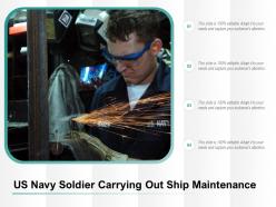 Us navy soldier carrying out ship maintenance