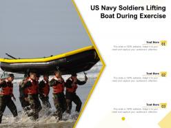 US Navy Soldiers Lifting Boat During Exercise