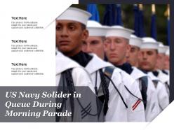 Us navy solider in queue during morning parade