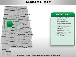 USA Alabama State Powerpoint Maps