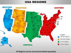 Usa central region country powerpoint maps