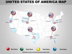 Usa country powerpoint map theme 1314