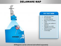 Usa delaware state powerpoint maps