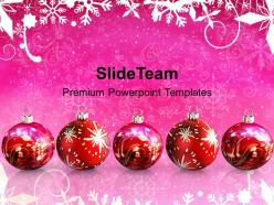 Usa holidays christmas clipart hanging baubles festival powerpoint templates ppt background for slides
