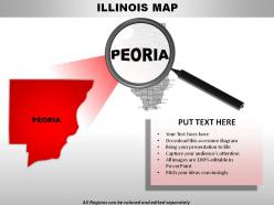 Usa illinois state powerpoint maps