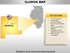 Usa illinois state powerpoint maps