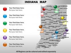 USA Indiana State Powerpoint Maps