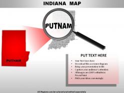 USA Indiana State Powerpoint Maps