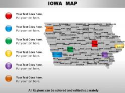 Usa iowa state powerpoint maps