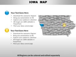 Usa iowa state powerpoint maps