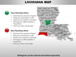 USA Louisiana State Powerpoint Maps