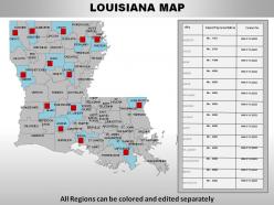 USA Louisiana State Powerpoint Maps
