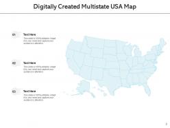 Usa map digitally created state division locations percentages
