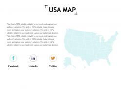 Usa map ppt slides icon