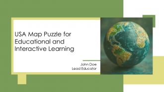USA Map Puzzle For Educational And Interactive Learning PPT Mockup AT
