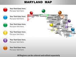 Usa maryland state powerpoint maps