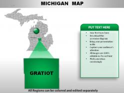Usa michigan state powerpoint maps