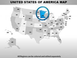 Usa minnesota state powerpoint maps